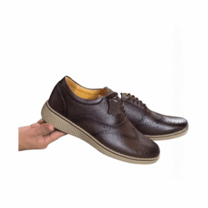 Zapato Oxford Cuero marrón moro P/beige